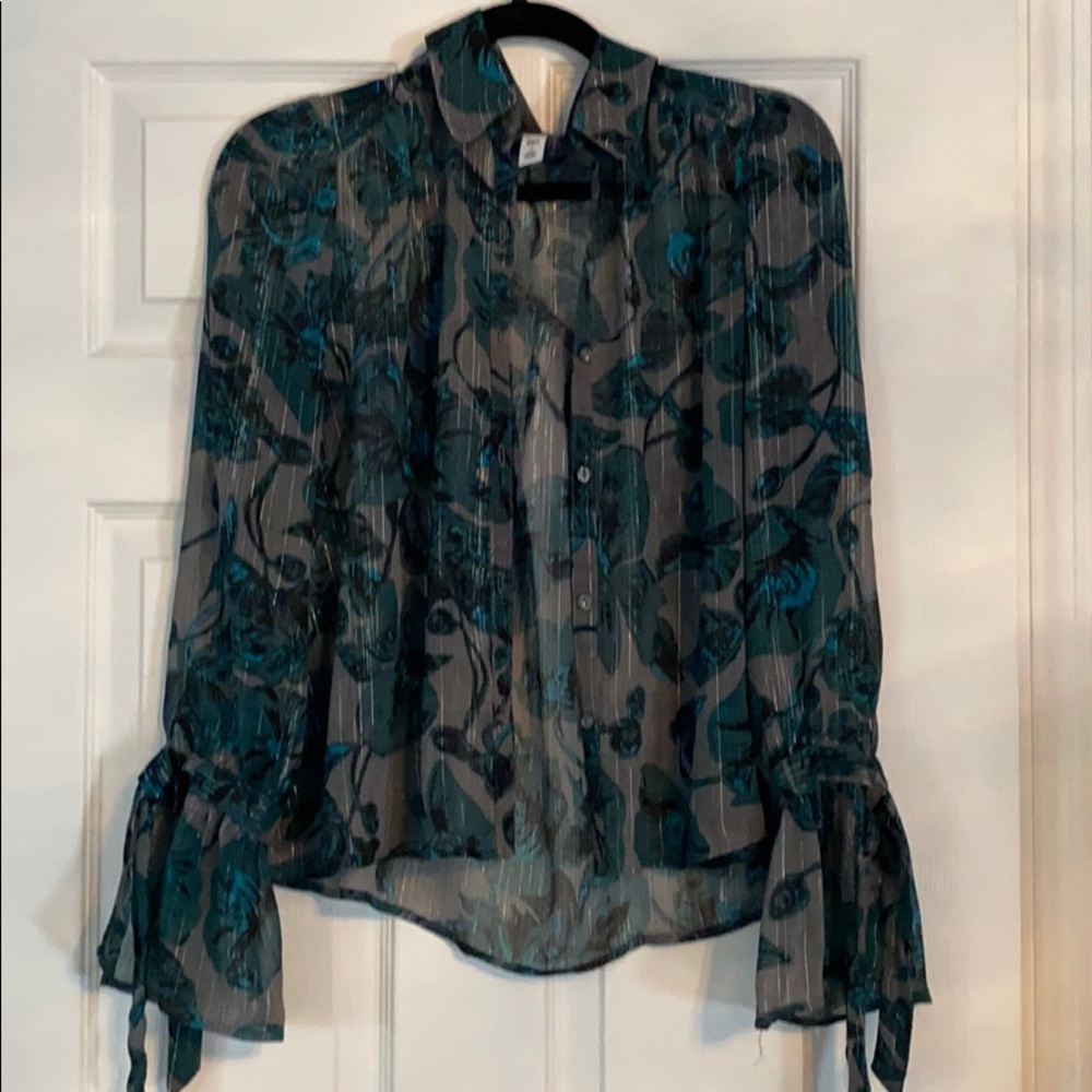 Sheer button up blouse